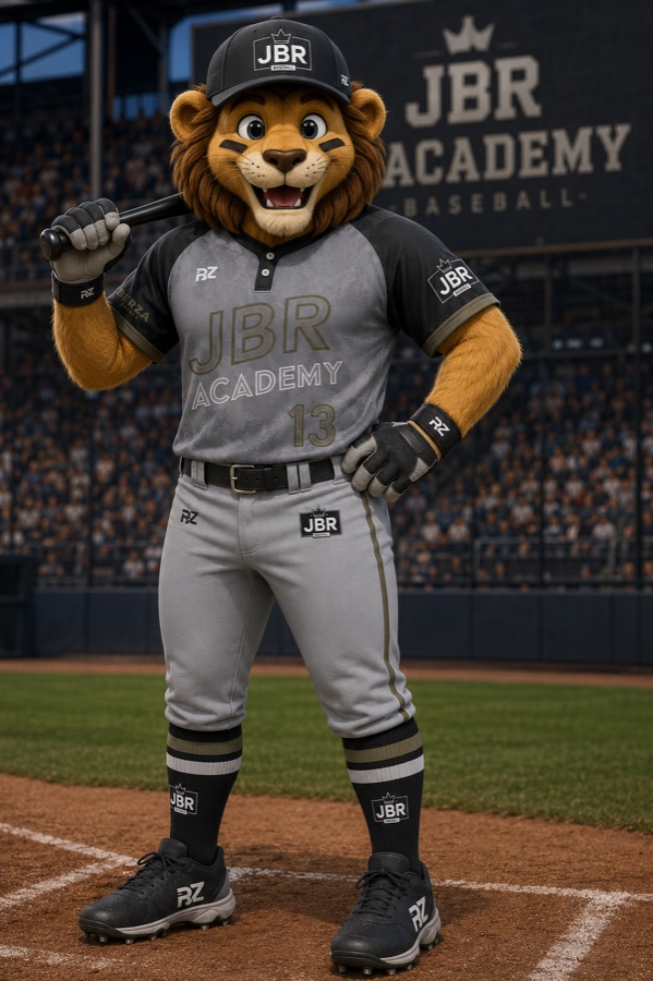 Mascota JBR Academy — uniforme Away
